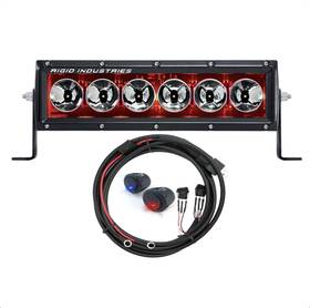 210023 Rigid Industries Radiance 10 Inch Led Light Bar Red Backlight With Harness