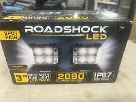 57538 Roadshock 193175417107 Led 3 Inch Side Light Pair 2090 Lumens Per