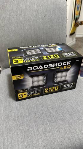 57539 Roadshock Led Pair 3 Inch Spot Flood Light 2120 Lumens White New