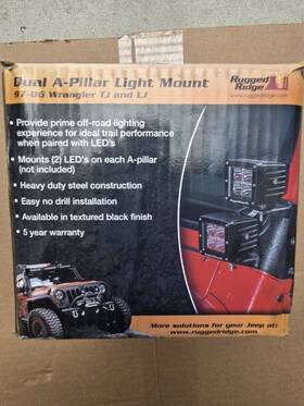 11232.36 Rough Country New - Open Box Dual A-pillar Light Mount Jeep Wrangler Tj Lj