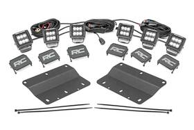 51085 Rough Country Triple Led Fog Light Kit For 21-24 Ford Bronco Spot Beam -