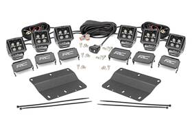 51087 Rough Country Drl Triple Led Fog Light Kit For 2021-2025 Ford Bronco -