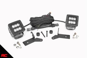 70052 Rough Country 2 Inch Led Lower Windshield Kit For 2018-2025 Jeep Wrangler Jl -