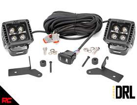 70052drla Rough Country 2 Inch Drl Led Lower Windshield Kit For 18-23 Jeep Jl/jt -