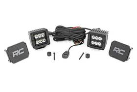 70062 Rough Country 2 Inch Black Series Led Hood Cowl Kit For 18-25 Jeep Jl/jt -
