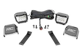 70082 Rough Country Led Ditch Light Kit For 2014-2021 Jeep Cherokee Kl Osram -