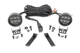 70083 Rough Country 3.5 Inch Led Ditch Light Kit For 2014-2021 Jeep Cherokee Kl -