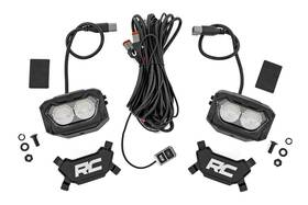 70118 Rough Country 5 Inch Light Pods Flood Pattern White/amber Drl Pair -
