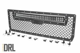 70190bda Rough Country Gmc Mesh Grille 30 Inch Dual Row Blk Led Amber Drl 14-15 Sierra 1500