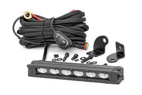 70416abl Rough Country 6 Inch Slimline 5 Watt Black Series Cree Led Light Bar -