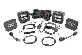 70630 Rough Country Black Series Led Fog Light Kit For 10-18 Jeep Wrangler Jk -