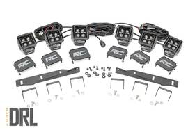 70700drla Rough Country Triple Led Drl Fog Light Kit For 2017-2020 Ford Raptor -