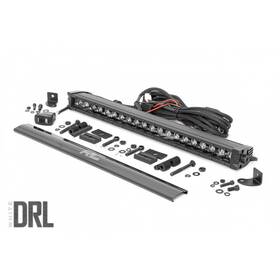 70720bldrl Rough Country Drl Light Bar White 20 Inch Single Row Black Series
