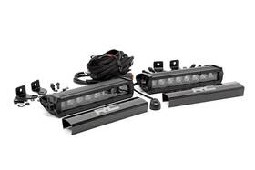 70728bl Rough Country 8 Inch Black Series Single Row Cree Led Light Bar Pair -