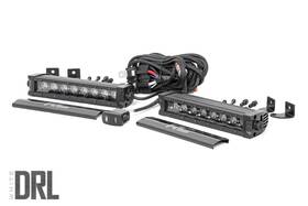70728bldrl Rough Country 8 Inch Black Series Single Row Led Light Bar White Drl -