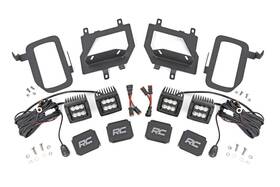 70833 Rough Country Led Black Series Flood Fog Light Kit For 15-17 Ford F-150 -