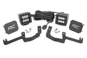 70841 Rough Country 2 Inch Spot Led Lower Windshield Ditch Kit For 19-24 Silverado -