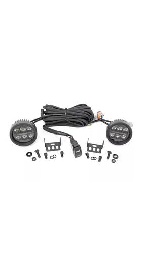 70900 Rough Country 3.5 Inch Black Series Round Led Lights Amber Drl -