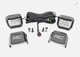 70904 Rough Country 3 Inch Wide Angle Osram Led Lights 13 500 Lumens Pair -