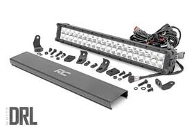 70920d Rough Country 20 Inch Chrome Series Dual Row Led Light Bar White Drl -