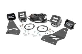 71023 Rough Country 2 Inch Black Series Led Fog Light Kit For 05-20 Frontier -