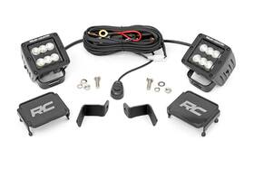 71029 Rough Country 2 Inch Flood Led Lower Windshield Ditch Kit For 14-25 F-150 -