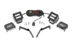 71059 Rough Country 2 Inch Flood Led Ditch Light Kit For 07-13 Silverado 1500 -