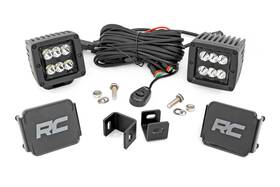 71071 Rough Country 2 Inch Led Ditch Light Kit For 2022-2025 Toyota Tundra Spot -