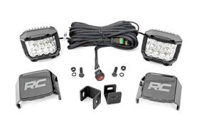 71075 Rough Country 3 Inch Wide Angle Osram Ditch Light Kit For 22-25 Toyota Tundra-