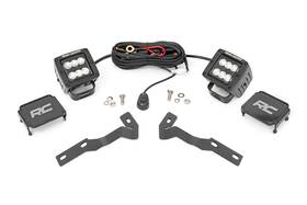 71081 Rough Country 2 Inch Led Ditch Light Kit For 2016-2023 Tacoma Flood Beam -