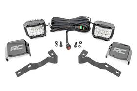 71084 Rough Country 3 Inch Osram Led Ditch Light Kit For 2016-2023 Toyota Tacoma -