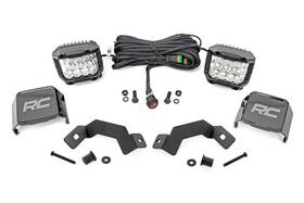 72116 Rough Country Led Ditch Light Kit For 24-25 Toyota Land Cruiser Osram -