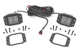 80803 Rough Country 2 Inch Spectrum Series Flush Mount Osram Led Lights Flood -