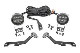 82294 Rough Country 3.5 Inch Led Ditch Light Kit For 19-25 Ram 1500 Amber Drl -