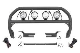 51049 Rough Country 843030109080 Nudge Bar With 4 Inch Round Led Lights For 2021-2022 Ford Bronco -
