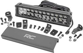 70912bd Rough Country 843030158590 12 Inch Black Series Dual Row Led Light Bar White Drl