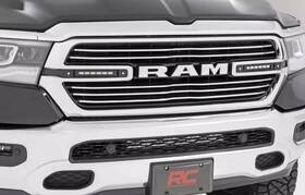 Rc71046 Rough Country Dodge Dual 6in Led Grille Kit Black Series 19-24 For Ram 1500