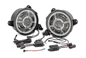 Rch5300 Rough Country 9 Inch Drl Led Halo Headlights For Jeep Jl/jlu/gladiator -