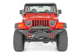 Rch5400 Rough Country 7 Inch Drl Halo Led Headlights For Jeep Wrangler Tj -