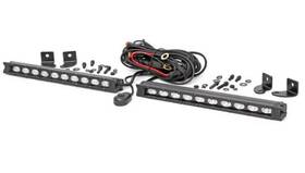70410bl Rough Country Suspension S&d Black 10-inch Slimline Cree Led Light Bars Pair