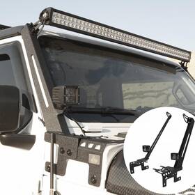 Roxx 794590995746 For 2019-2025 Jeep Wrangler Jl Jlu Gladiator Jt A-pillar 52 Inch Light Bar Mount