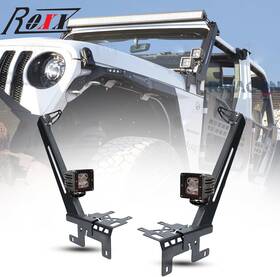 Nxjl01e102-bx Roxx 52 Inch A-pillar Led Light Bar Mounting Bracket Steel For 2018-2026 Jeep Wrangler Jl