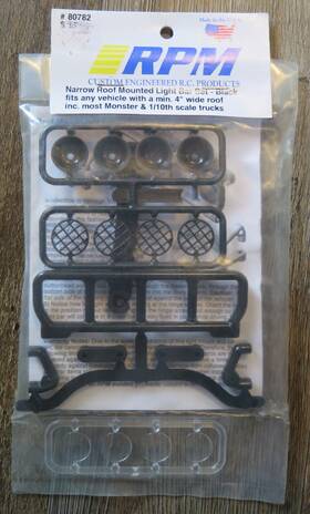 Rpm 672415807828 Narrow Roof Mounted Light Bar Set Monster And 1/10 Scale Trucks #80782