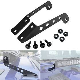 Samman 738629004634 Jl Hood Hinge Mounted Light Bar Brackets For 32 Inch Led Lights Windshield Ho