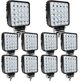 San Young 768484445259 Led Work Lights For Truck Tractor 4 Inch Square Light Pods 75w