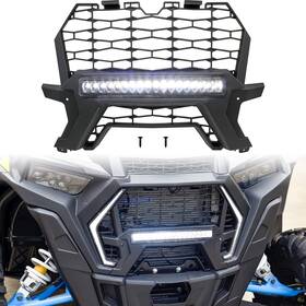 Zp-yj-030503-058 Sautvs Front Mesh Grill With Light For Rzr Xp Waterproof Black Grille Wi
