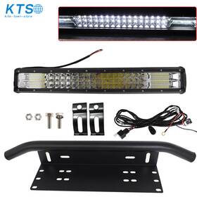 Kts142280ne Seblaff Led Work Light Bar 23 Inch Bumber Number Plate Bracket Wiring Harness Kit 20 420w
