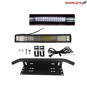 We1067100ee Seblaff 20 Inch 420w 23 Bumber Number Plate Bracket Wiring Harness Kit Led Work Light Bar