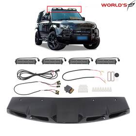 We3604275ee Seblaff For Land Rover Defender 90 110 130 2020-2024 Black Front Roof Top Led Light Bar