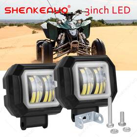 Shenkenuo 611223346921 2pc 3inch Super Led Work Light Bar Flood Pods Fog Lamp Offroad Driving Truck Suv